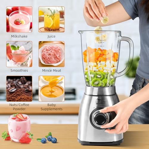 800 Watt Hight Speed Countertop Blender for Smoothies and Shakes (5 Speed Settings and Pulse)