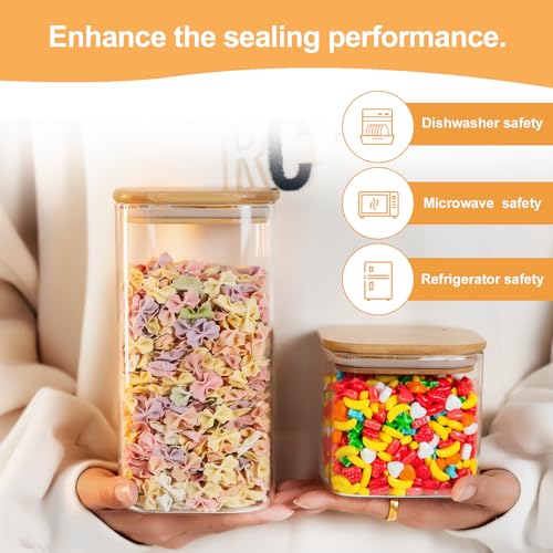 Glass Storage Jars 6 Pack (6 Ounce)