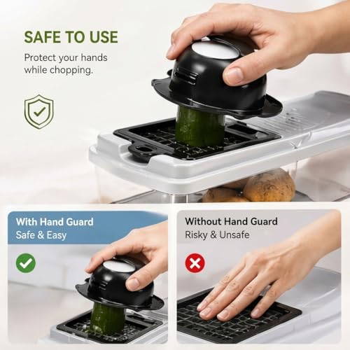 Multi 23-in-1 Pro Vegetable Chopper & Mandoline Slicer, 10 Blade-in-1 (10 Blades / White)