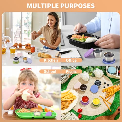 8 Pack 2.4 Oz Small Salad Dressing Containers To Go (8 Count)