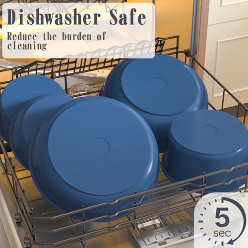 Pots and Pans Set Non Stick (Navy)