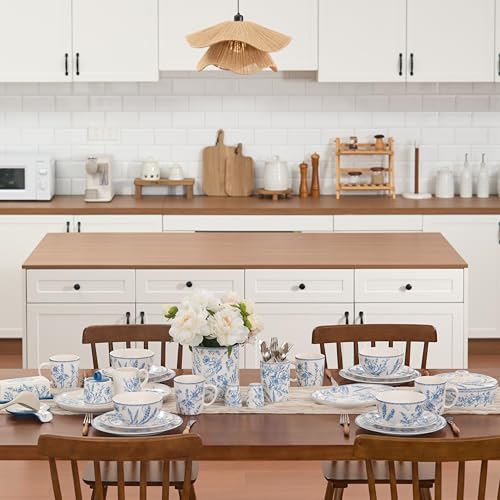 Blue Garden Toile De Jouy Ceramic Sugar and Creamer Set (Blue Garden Toile De Jouy)