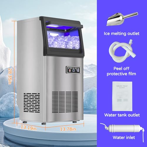 Commercial Pellet Ice Machine 80LB (80Lbs/24H / Chewing ice)