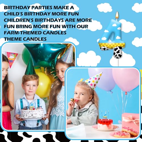 13PCS Toy Inspire Game Story Birthday Candles Set for Kids (Blue+White+Yellow+Black / 4)