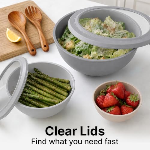 12 Piece Plastic Nesting Mixing Bowl Set (Mint)