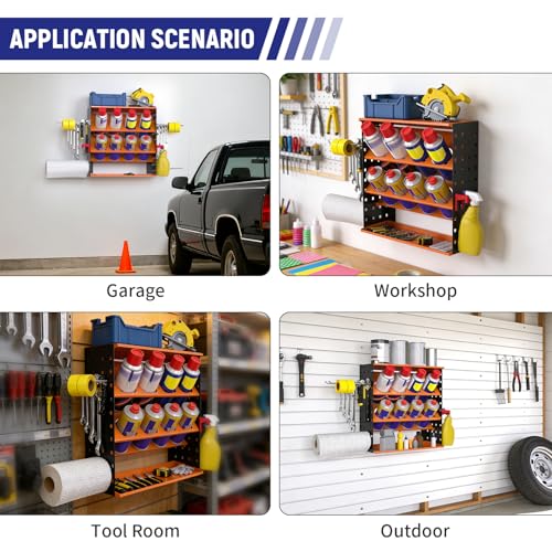 Wall Mount Spray Can Holder (Orange / A-Spray Can Rack)