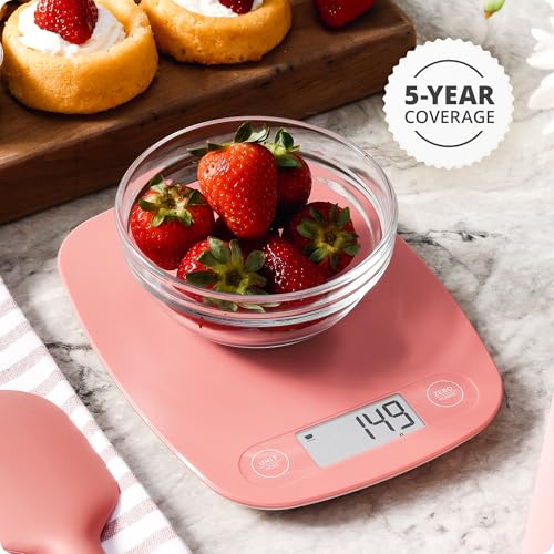 Food Scale Slim & Compact Build (Coral Pink)