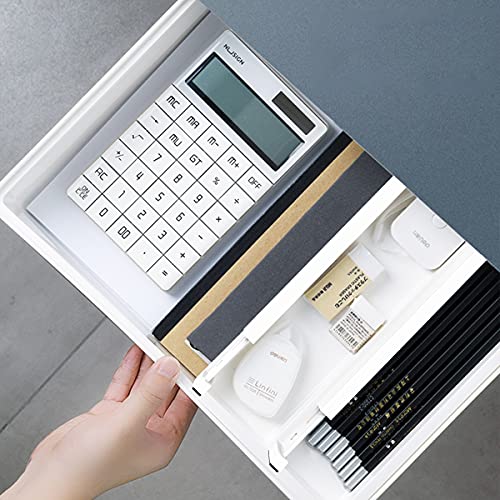 Bamboo Drawer Dividers Organizers (White)