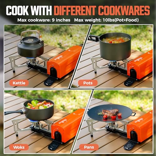 OUTDOORS Butane Camping Stove (Orange)