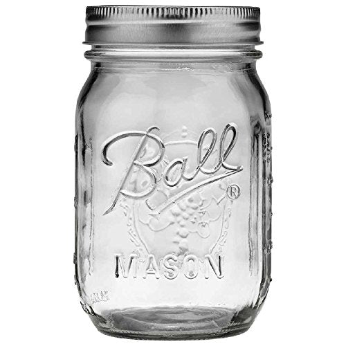 12 Ball Mason Jar with Lid (Clear / 12-Pack)