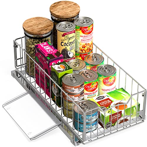 Pull Out Cabinet Sliding Basket (Chrome)