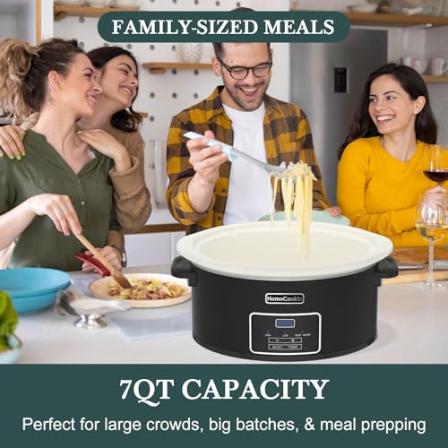 7 Quart Programmable Slow Cooker with Timer Keep Warm