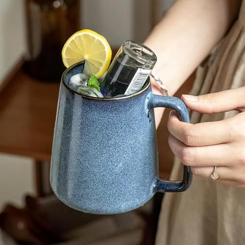 Extra Large Tall Coffee Mugs with Handle (24 oz-Blue&Green)