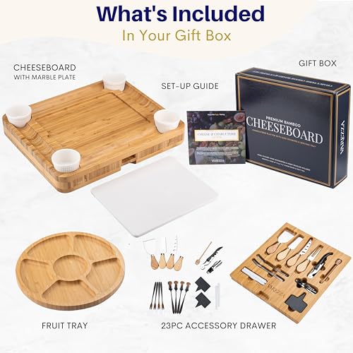 Extra Large Charcuterie Boards Gift Set (Cheese Board Marble)