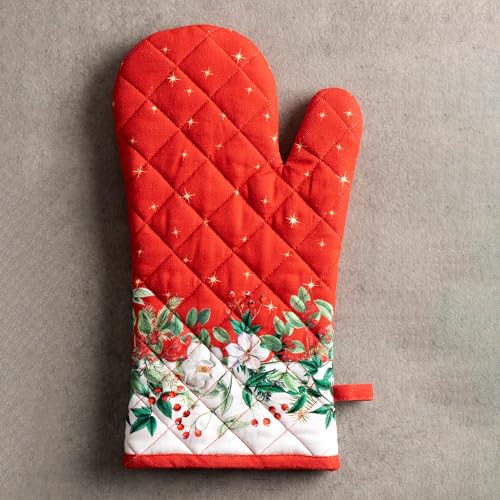 Maison d'Hermine Oven Gloves 100% Cotton Oven Mitt (107 - Noel / 7.5" x 13" (Oven Mitt))