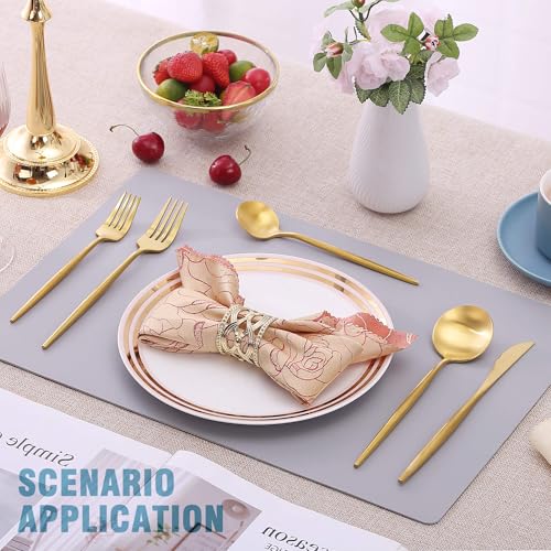Matte Gold Silverware Set for 8 (Gold / 40 Pieces Set)