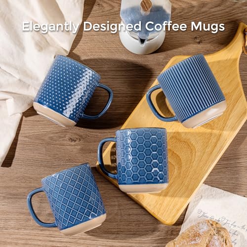 Coffee Mugs Set of 4 (Moonlight Blue / Set of 4 (16 Ounces))