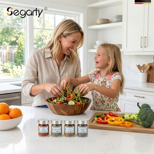 6 Pack 1.7oz Salt Shakers Adjustable Metal Lids (1.7oz / 50ml)