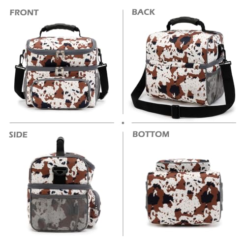 Double Layer Cooler Insulated Lunch Bag Adult Lunch Box Large Tote Bag for Men (2 Count)