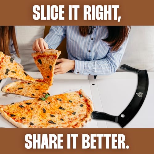 12 Inch Pizza Cutter Rocker Blade with Protective Cover