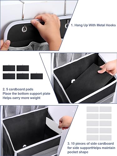 Over the Door Organizer Storage (Black / 1 pack)