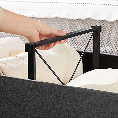 43.3 Inches Storage Ottoman (Dark Gray / 15"D x 43"W x 15"H (with Flipping Lid))