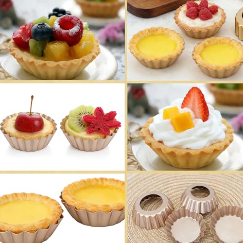 Mini Tart Pans Removable Bottom 3 Inch (3.15 Inch X 0.8-inch)