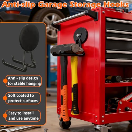 Upgraded Magnetic Hooks Heavy Duty (Updated 3.46in Magnet L Black Hooks 2PCS)
