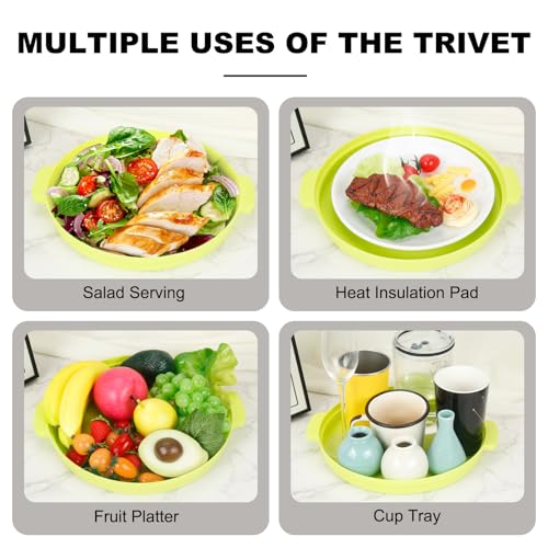 10.7 Inch Microwave Food Cover with Heat Insulation Mat (Green)