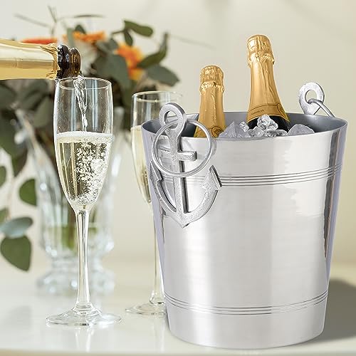 Nautical Ice Bucket with Anchor Handles