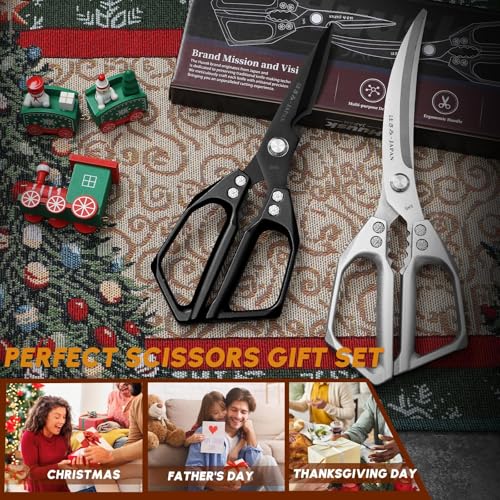 Kitchen Scissors all Purpose (Black & Silver)