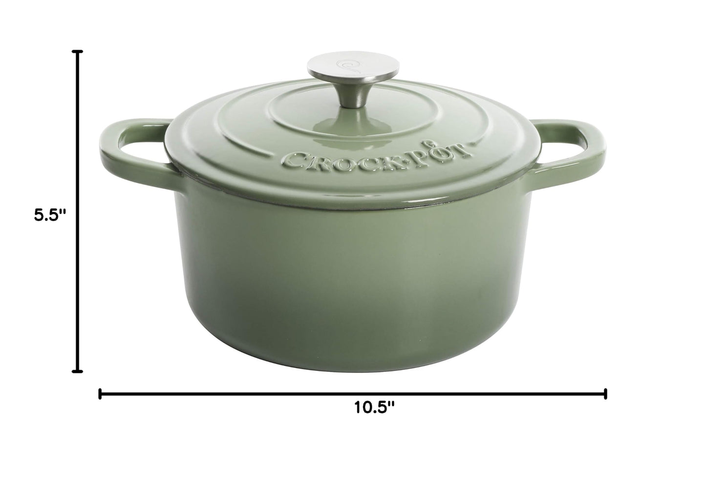 Artisan Round Enameled Cast Iron Dutch Oven (Pistachio Green / 7-Quart)