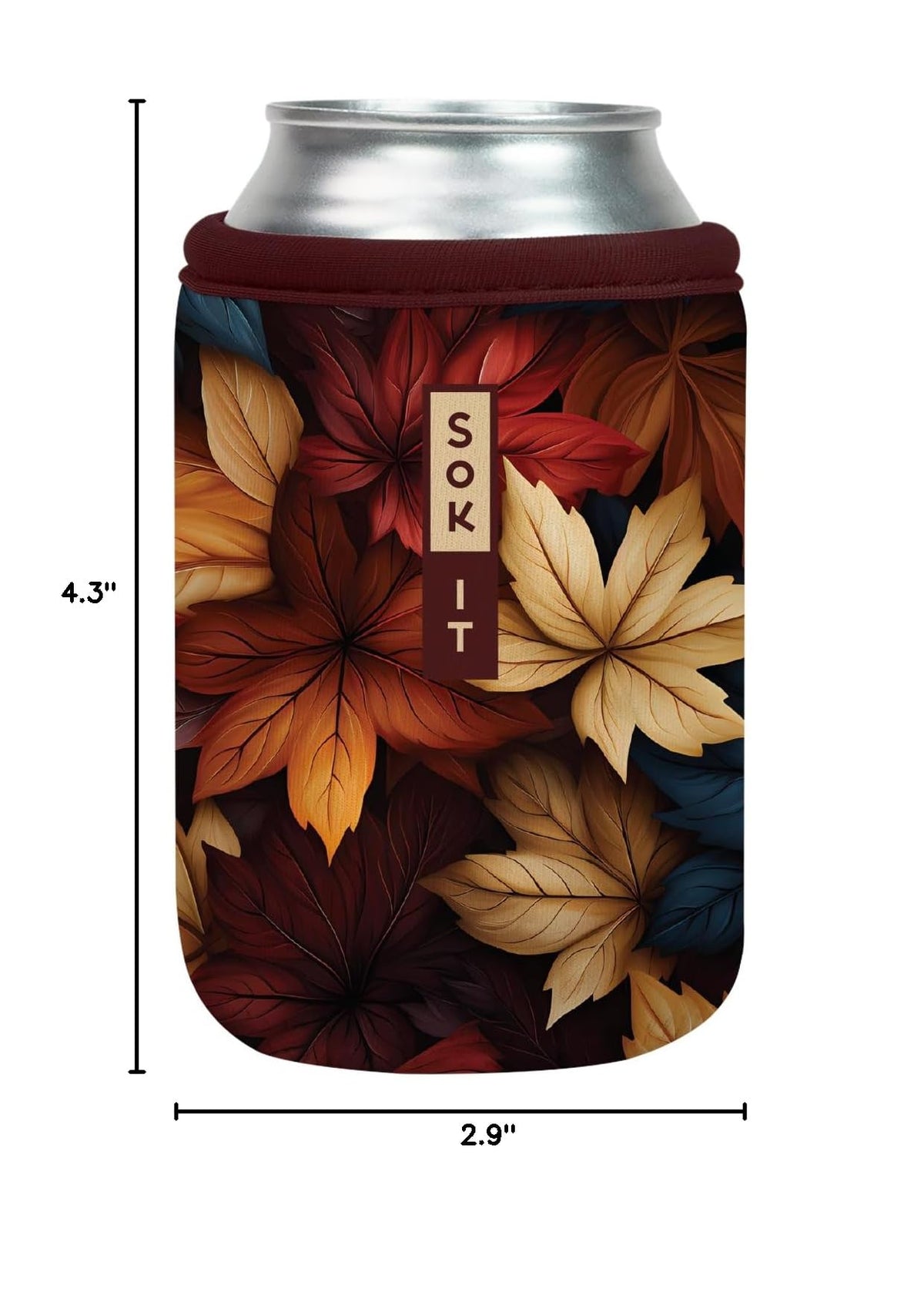 CanSok Sleeve for Beer & Soda Insulated Neoprene Cover (Fall Blend / 12oz Can Sleeve)