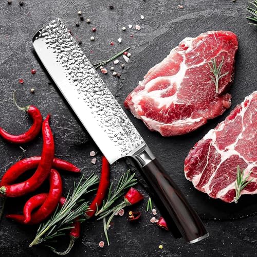 Nakiri Knife 7 Inch (Black with Espresso Brown)