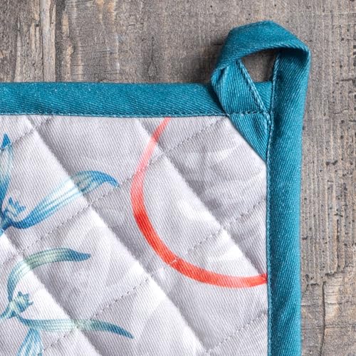 Pot Holders 100% Cotton Potholders (122 - Enora / 8" x 8" (Pot Holder Pack of 1))