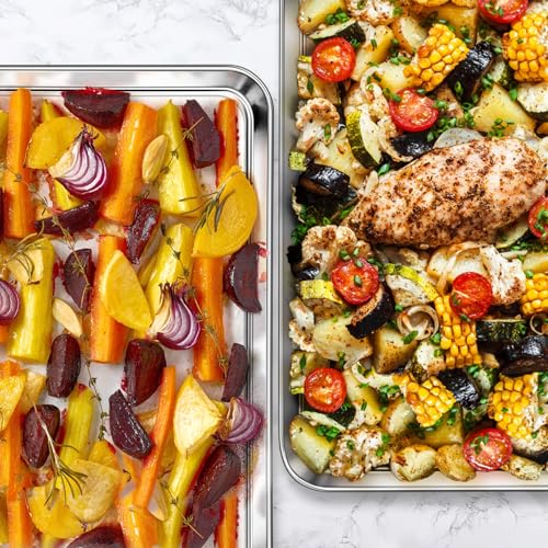 18x13 Inches Stainless Steel Baking Half Sheet Set of 2 (3 Count)