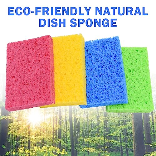 48 Pack Sponges Kitchen Natural Compressed Cellulose Sponges Durable Dish Sponge for Cleaning & DIY Reusable (48 Count)