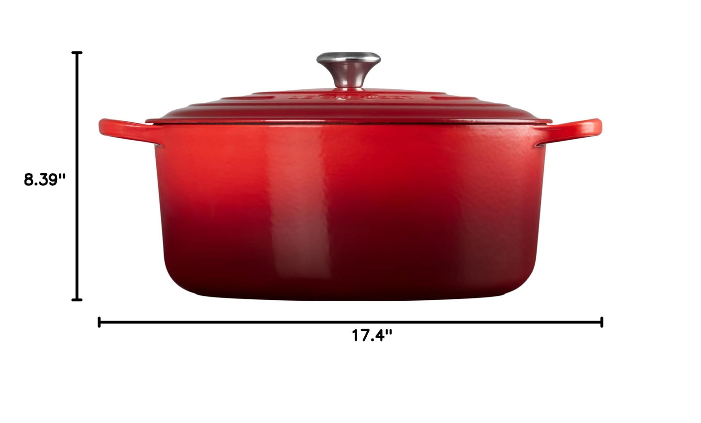Enameled Cast Iron Round Dutch Oven (Cerise / 13.25 Qt)