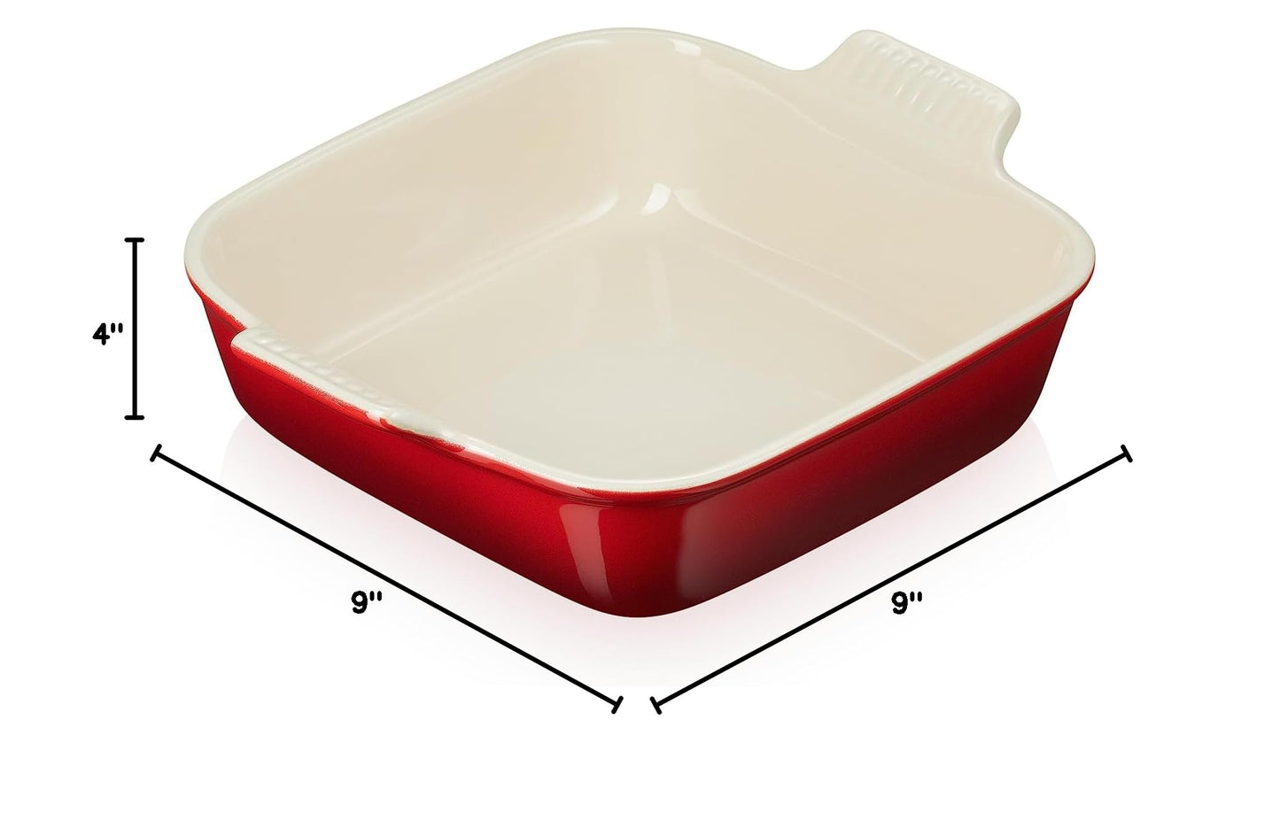 Stoneware Heritage Square Dish (Cerise / 3 qt.)