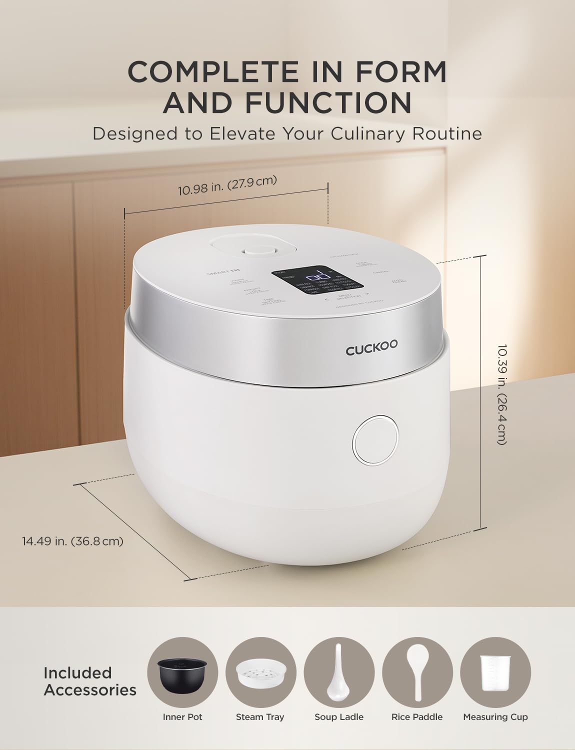 Induction Heating Rice Cooker (White)