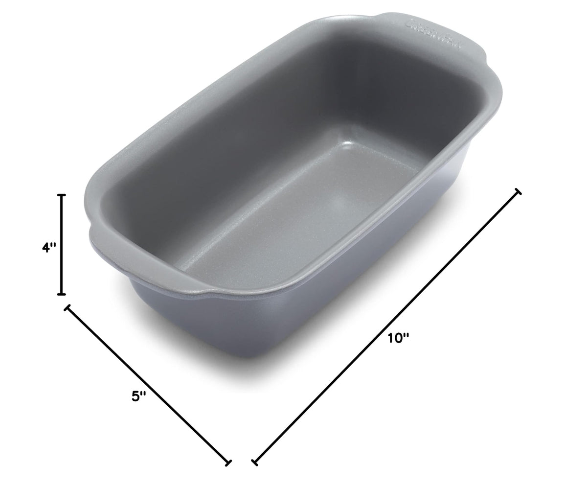 Premiere Ovenware Healthy Ceramic Nonstick 1 lb. Loaf Baking Pan (1 lb. Loaf Pan / Gray)