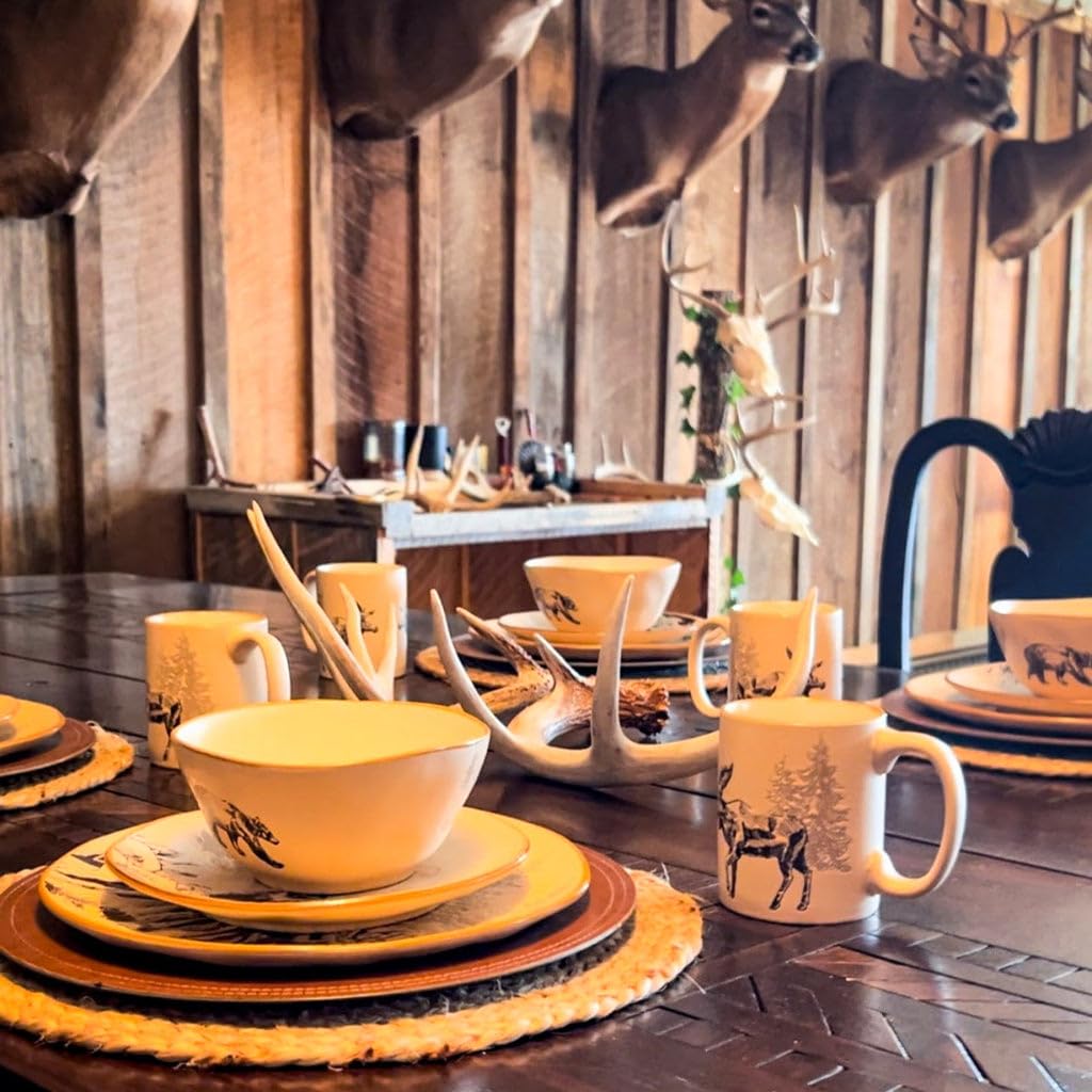 White Pine 16 Piece Ceramic Dinnerware Set (White Pine / 16 Piece)