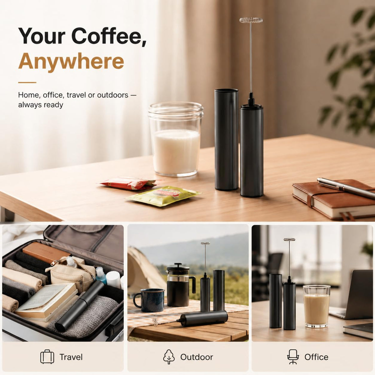 Rechargeable Milk Frother