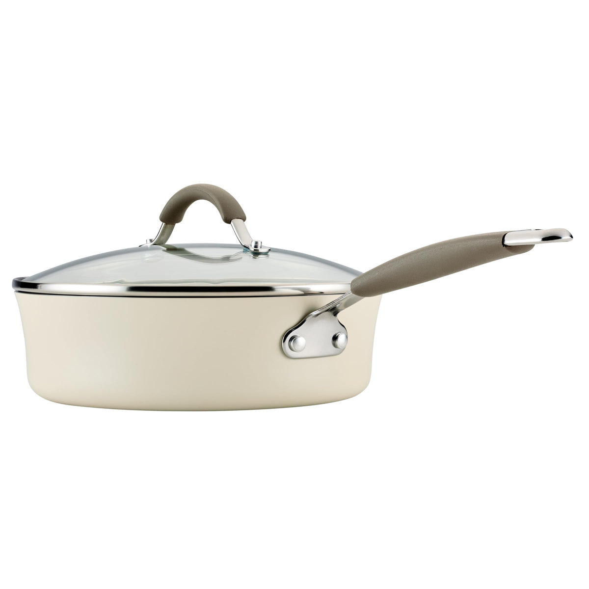 Cucina Ceramic Nonstick Saute Pan with Lid (Saute Pan (10") / Almond)