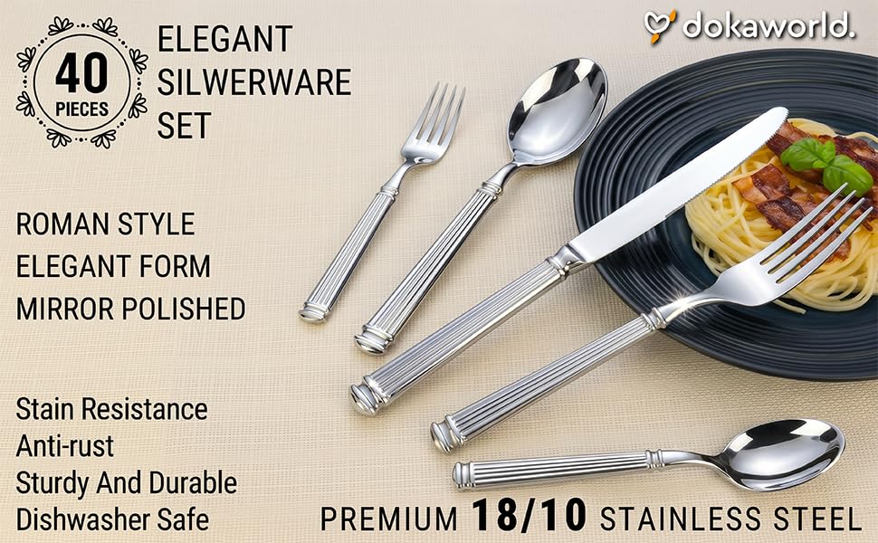 Stainless Steel Flatware (Roma Design)