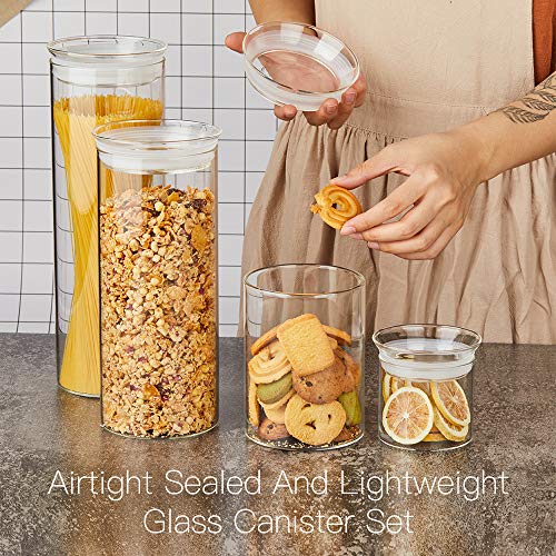 27oz Glass Jars with Airtight Lid Set of 2 (Clear / 6-27oz 2Pack)