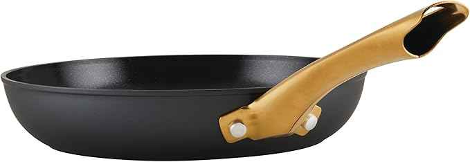 Farberware Forged Induction Ceramic Nonstick Pots and Pans Set with Lids and Kitchen Cooking Tools - Dishwasher Safe, Suitable for All Stovetops, 12 Piece Cookware Set - Black and Gold