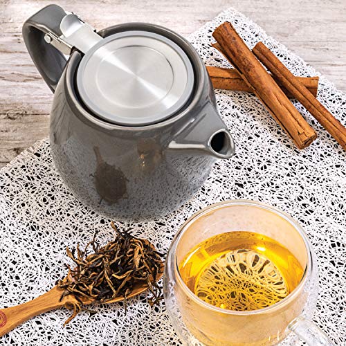 Pluto Porcelain Small Teapot Grey (Gray)