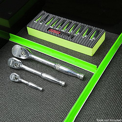 22214 2 Piece Plastic Drawer Divider (Green)