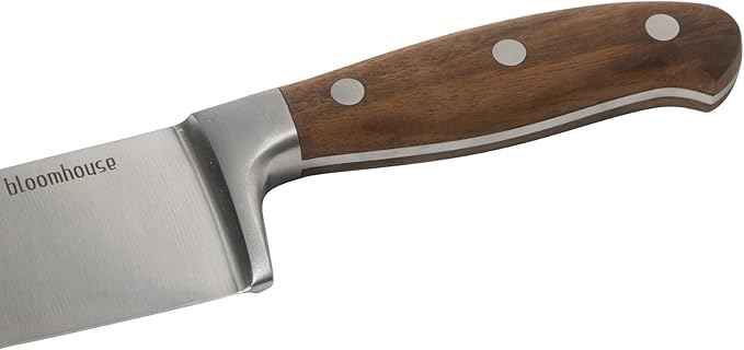 Bloomhouse 8 Inch German Steel Chef's Knife W/Walnut Wood Forged Handle